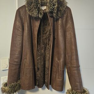 Luxurious Brown Faux Fur Women's Teddy Jacket